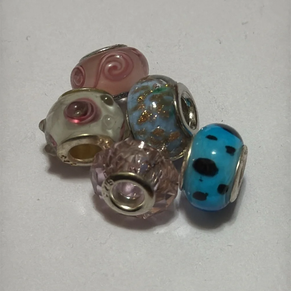 Sterling silver 925 beautiful Charm beads preowned set - Picture 5 of 10